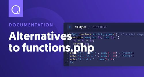 Alternativas al functions.php